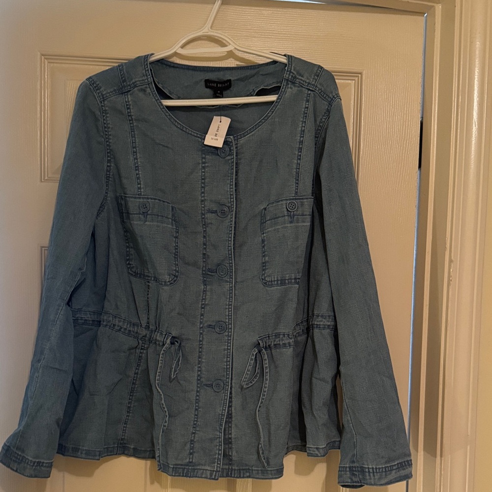 Lane Bryant Stretchy Light Blue Jean Jacket